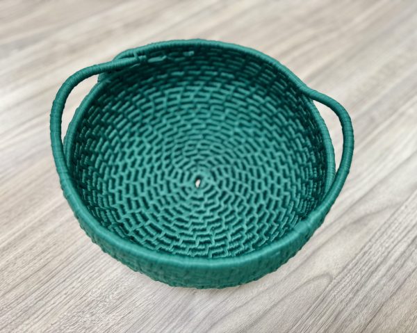 Handwoven Green Basket - Image 5