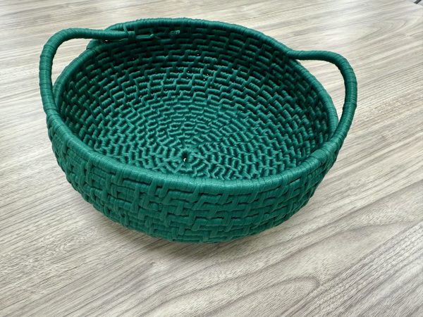 Handwoven Green Basket - Image 3