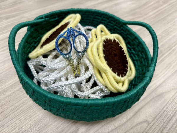 Handwoven Green Basket - Image 2