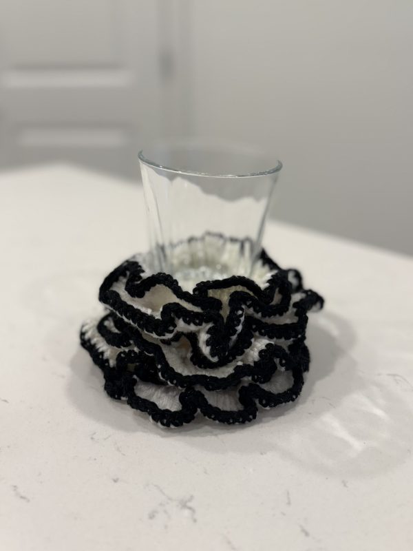 Crochet Black and White Coasters - Image 2