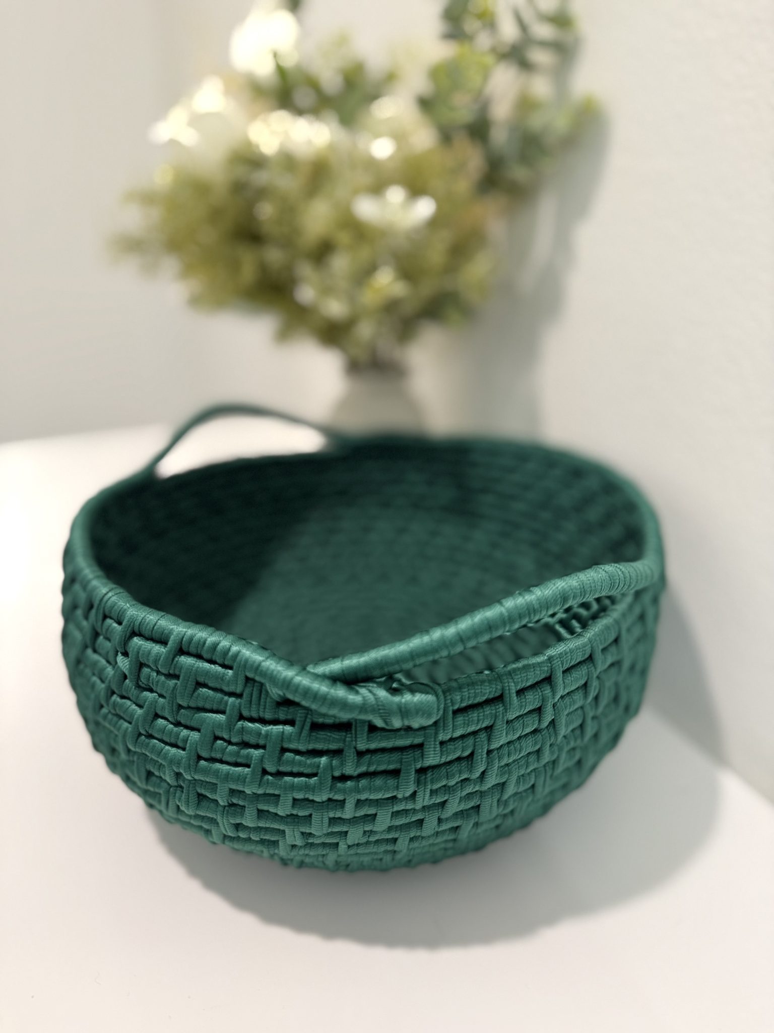 Handwoven Green Basket