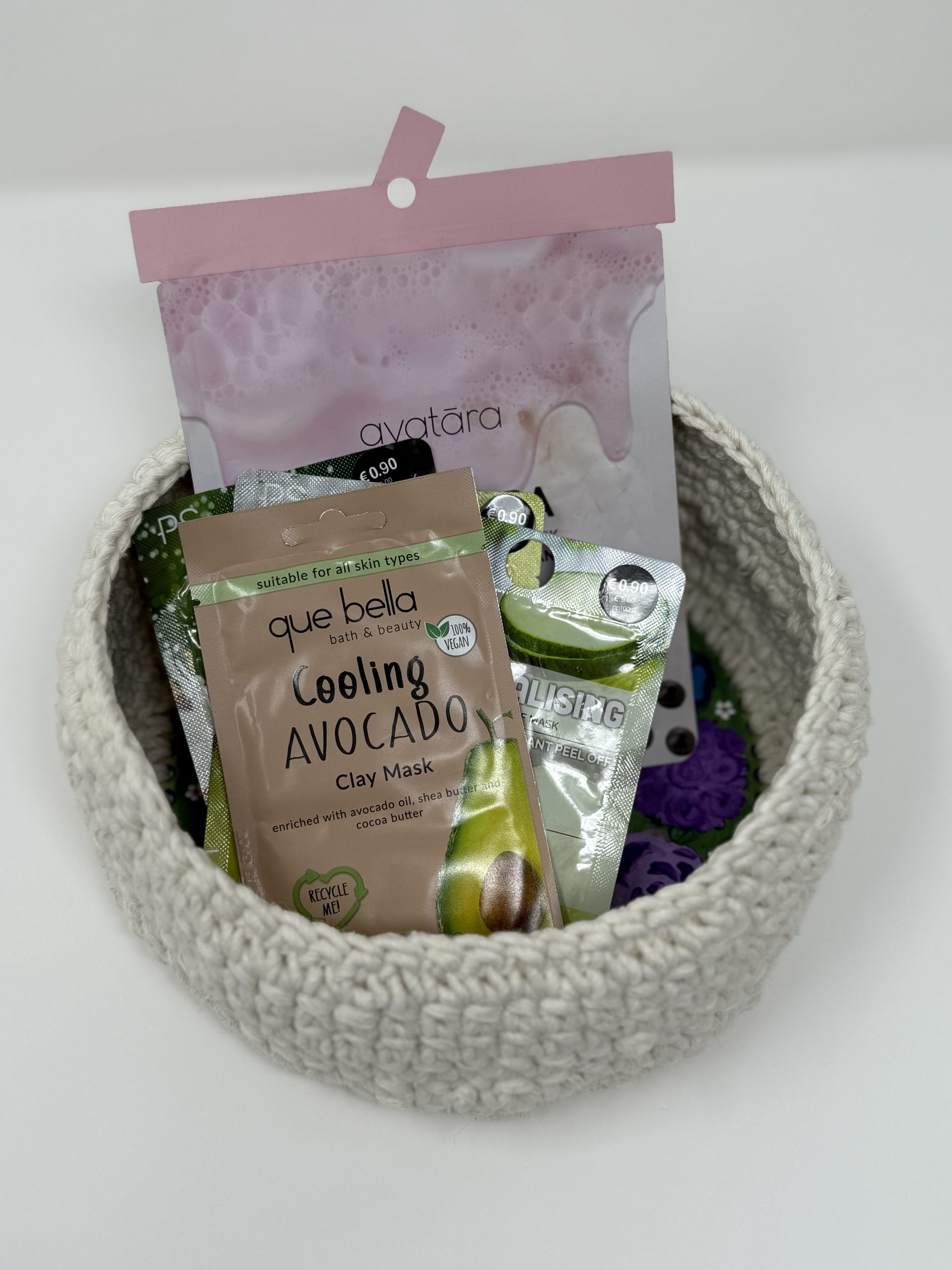 Crochet Small Basket with Ocean-Inspired Base - Image 4