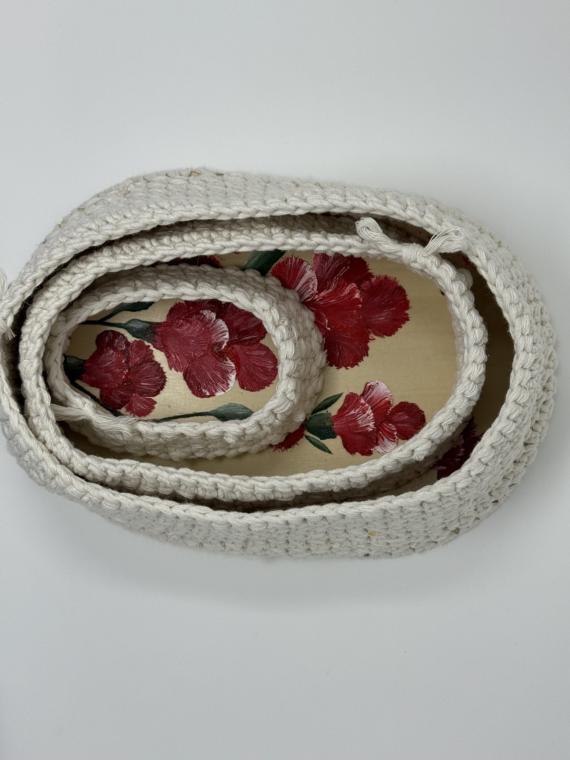 Floral Embrace Macrame Basket - Image 2