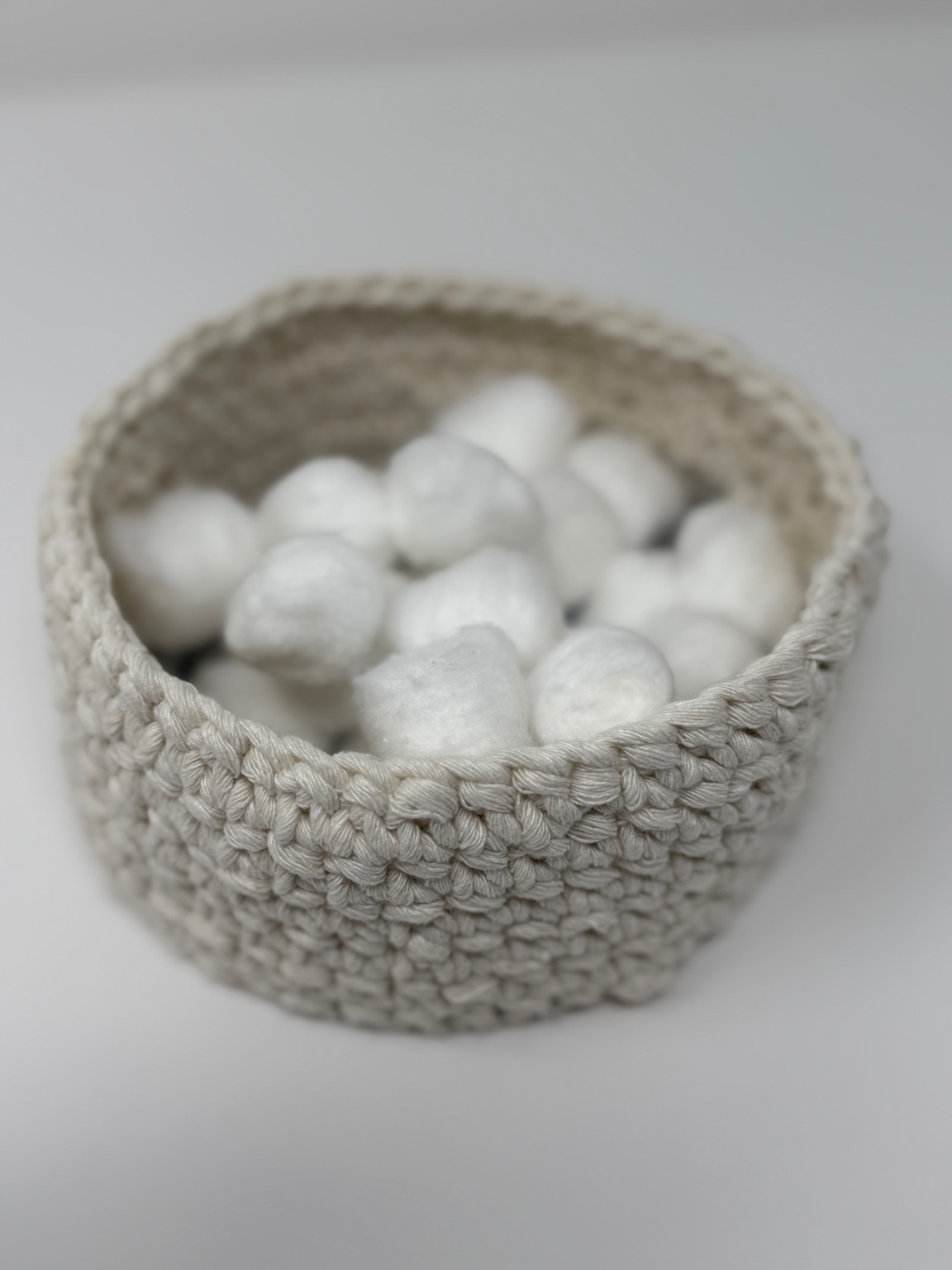 Crochet Small Basket with Ocean-Inspired Base - Image 2