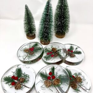 Christmas Resin Coasters – Set of 6